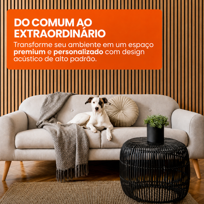 PAINEL RIPADO ACÚSTIMCO MADEIRA NATURAL - 270x110cm