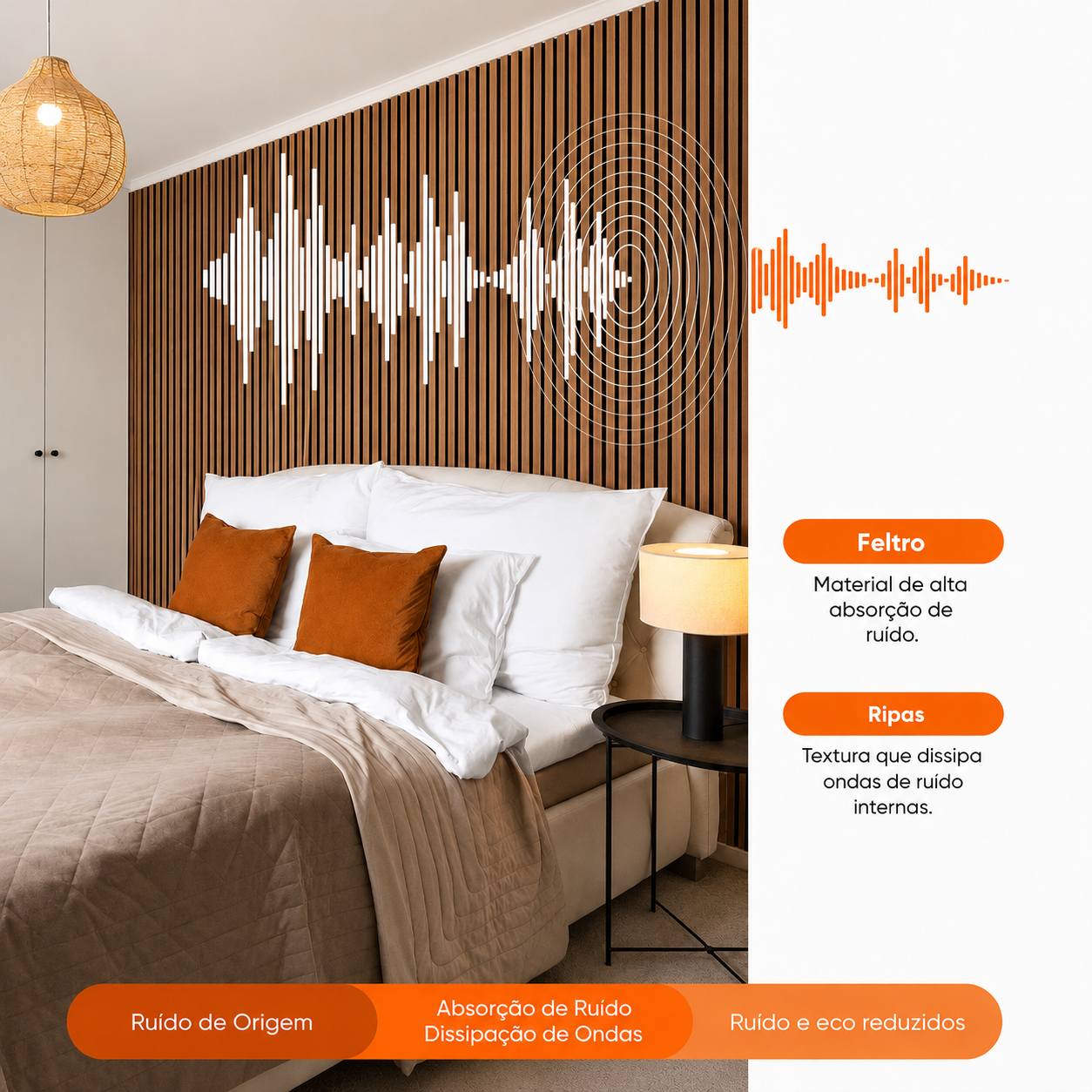 PAINEL RIPADO ACÚSTIMCO MADEIRA NATURAL - 270x110cm