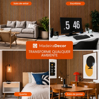 PAINEL RIPADO ACÚSTIMCO MADEIRA NATURAL - 270x110cm